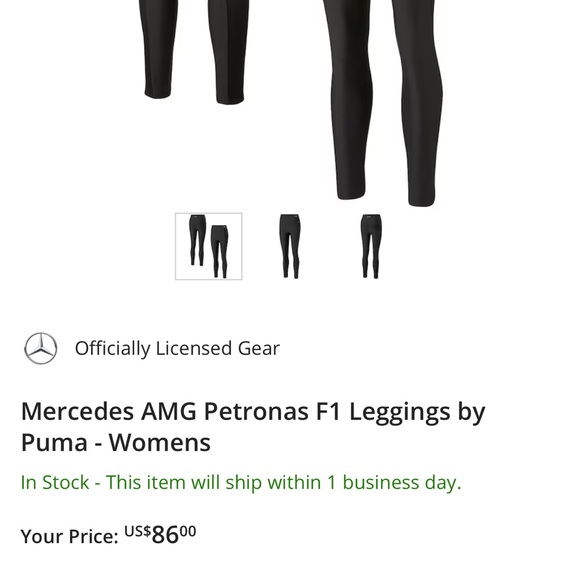 Puma women’s leggings, size medium, worn once - Picture 5 of 5